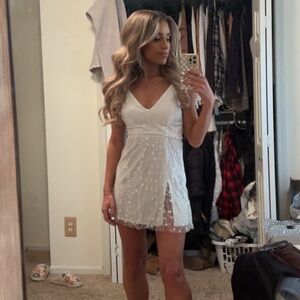 White a-line dress